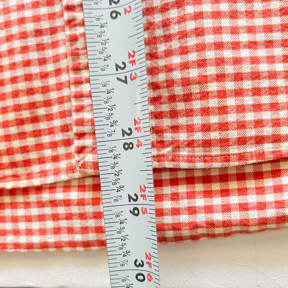 VTG Ralph Lauren Y2K Check Long Sleeved Button Down 100 Cotton Men's XL Orange - Picture 7 of 10